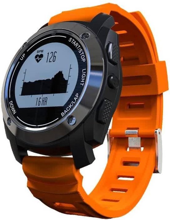 Smartwatch - sport horloge - fitness tracker - Bluetooth - oranje