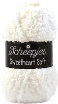 Scheepjes Sweetheart Soft 20 Wit. PAK MET 5 BOLLEN a 100 GRAM. KL.NUM. 7114-2