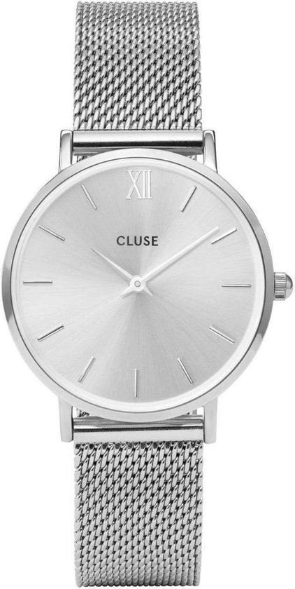 CLUSE CL30023 Minuit Mesh - Horloge - Staal - Ø 33 mm | bol.com