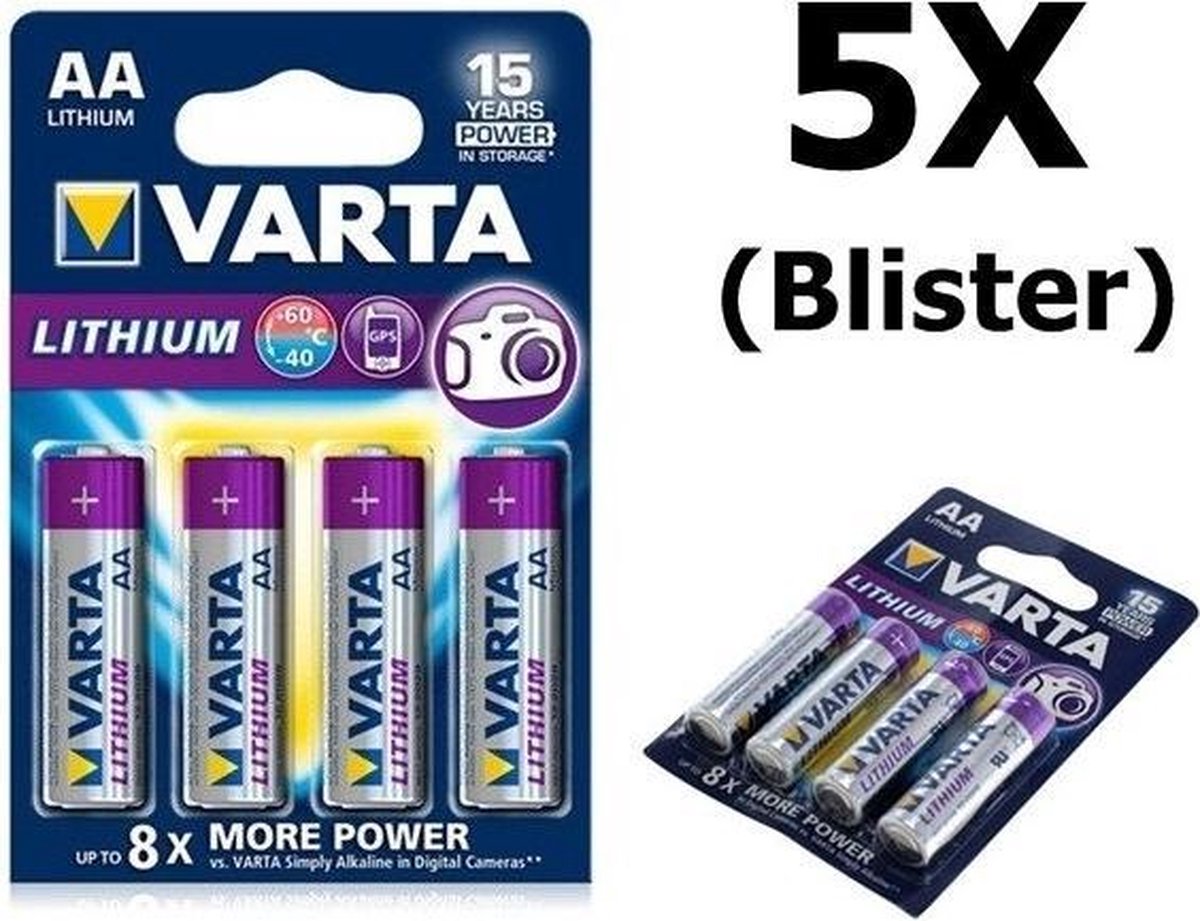 Sinewi Isaac Wolk Varta Ultra Lithium AA Batterijen - 20 Stuks (5 Blisters a 4st) | bol.com