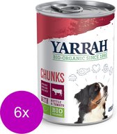 Yarrah Bio Blik Brokjes In Saus - Rund - Hondenvoer - 6 x 405 g - NL-BIO-01