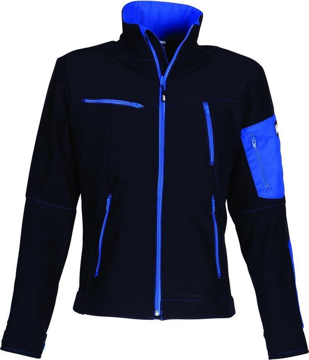 HaVeP Titan Softshell 40054 zwart/korenblauw S