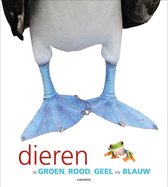 Dieren in groen, rood, geel en blauw