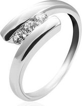Schitterende Zilveren Ring met Swarovski ® Zirkonia 15.25 mm. (maat 48)