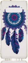 Shop4 - Samsung Galaxy S10 Plus Hoesje - Zachte Back Case Dromenvanger Kleurrijke Transparant