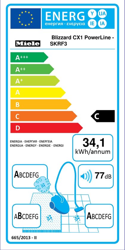 Miele Blizzard CX1 PowerLine 890 W Cilinderstofzuiger Droog Zakloos 2 l - Foto 3