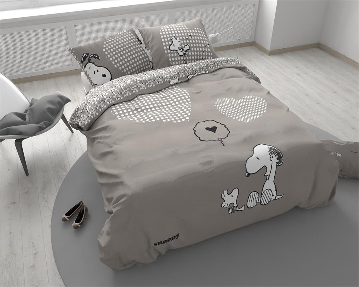 Snoopy dekbedovertrekset 240x220/2x65x70cm 100%katoen | bol.com