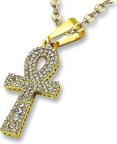 Amanto Ketting Emily - 316L Staal - Ankh - 38x18mm - 50cm