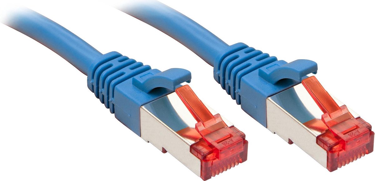 Lindy RJ-45/RJ-45 Cat6 0.3m netwerkkabel 0,3 m S/FTP (S-STP) Blauw