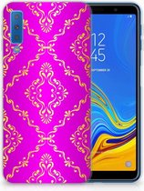 Geschikt voor Samsung Galaxy A7 (2018) TPU Siliconen Hoesje Barok Roze