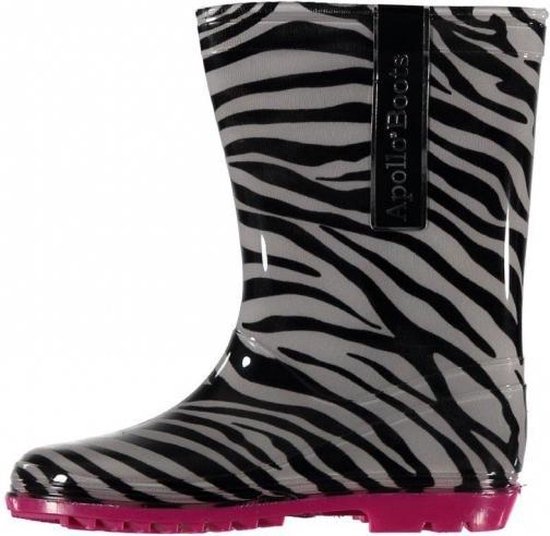 Dames regenlaarzen met zebra motief roze 39 | bol.com