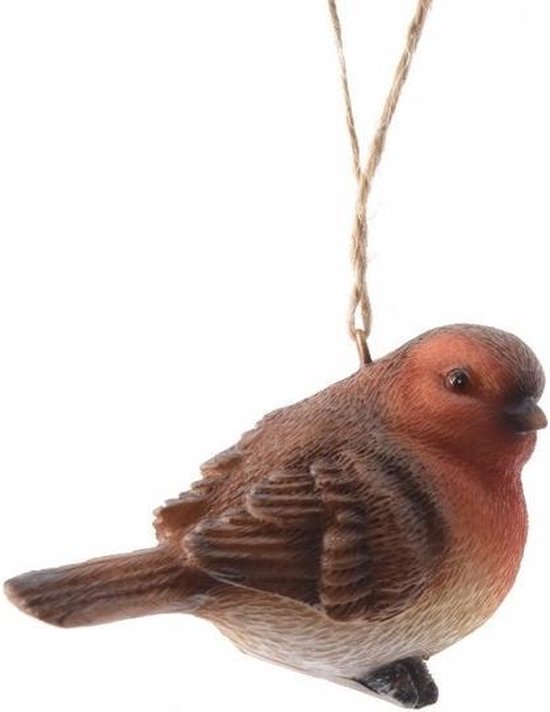 Houten vogel: Roodborst. Levendig en met de hand gesneden. Koop het