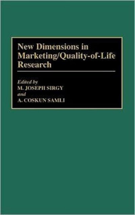 New Dimensions in Marketing/Quality-of-Life Research - cover