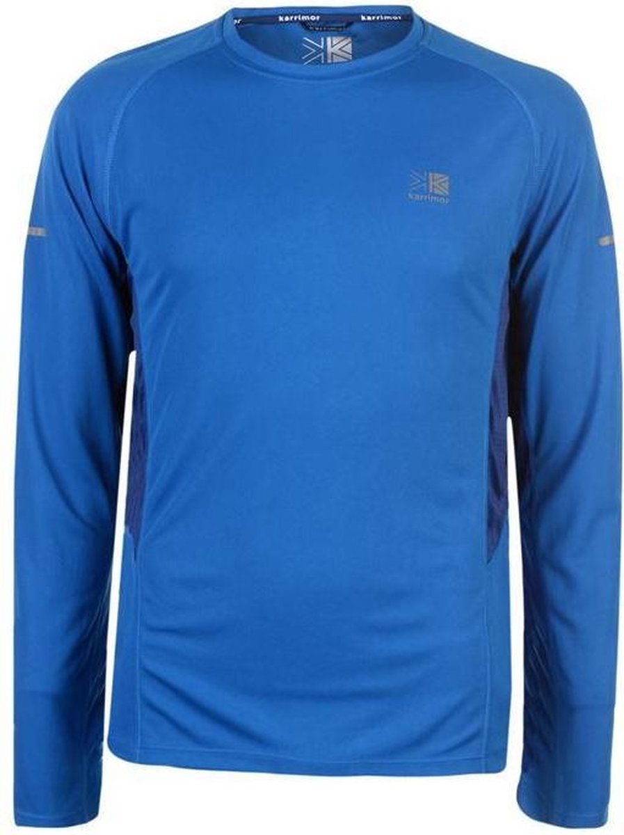 Karrimor Hardloop shirt lange mouw - Runningshirt - Heren - Cobalt blauw - L - Karrimor