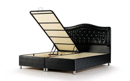 OPBERG BOXSPRING DIAMOND - Boxspring met opbergruimte – zwart - 160X200 ...