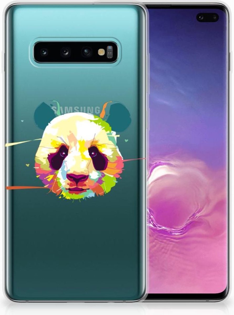 Samsung Galaxy S10 Plus Telefoonhoesje met Naam Panda Color