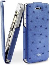 PURO " NANDU' " IPHONE 5 FLIPPER CASE Eco-leather Blue