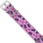 Premium Design Print Lipstick - Nato strap 20mm - Horlogeband Lippenstift