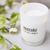 Meraki - Geurkaars White tea & Ginger wit groot