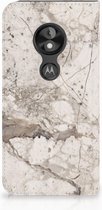 Motorola Moto E5 Play Standcase Hoesje Design Marmer Beige