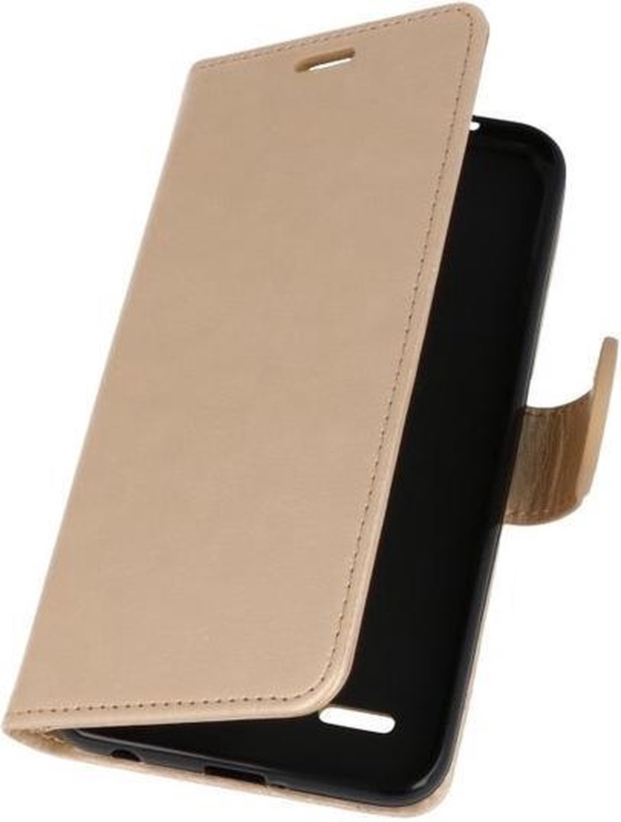 Goud Wallet Case Hoesje voor LG K10 2018