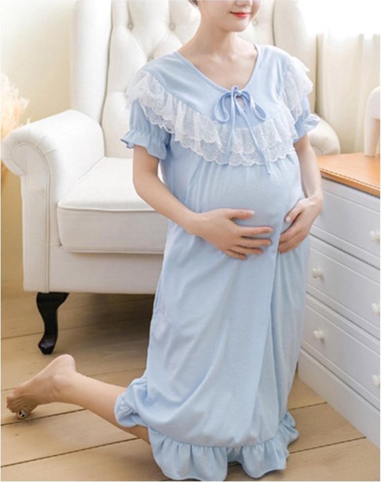 Ervaren persoon munt Theoretisch Fashionable Maternity Pyjama | Voedingsjurk | Nachtjapon |  Zwangerschapskleding | Jurk... | bol.com