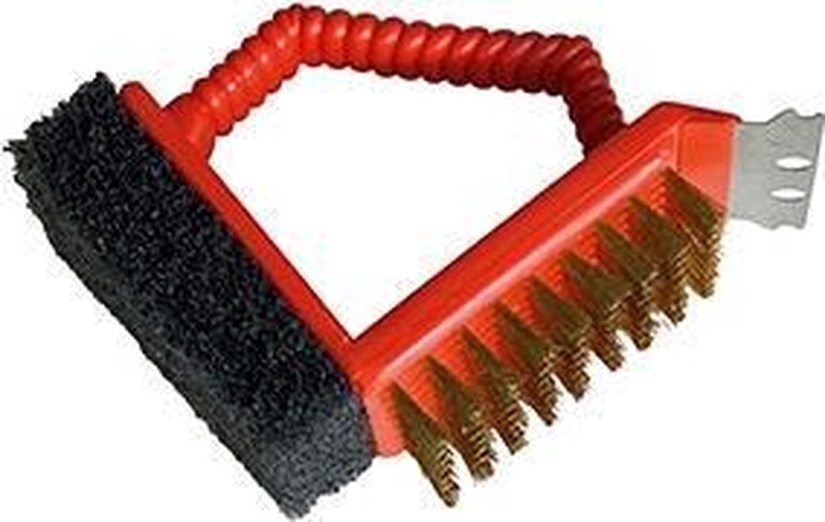 Barbecook 3 in 1 Reinigingsborstel - Rood