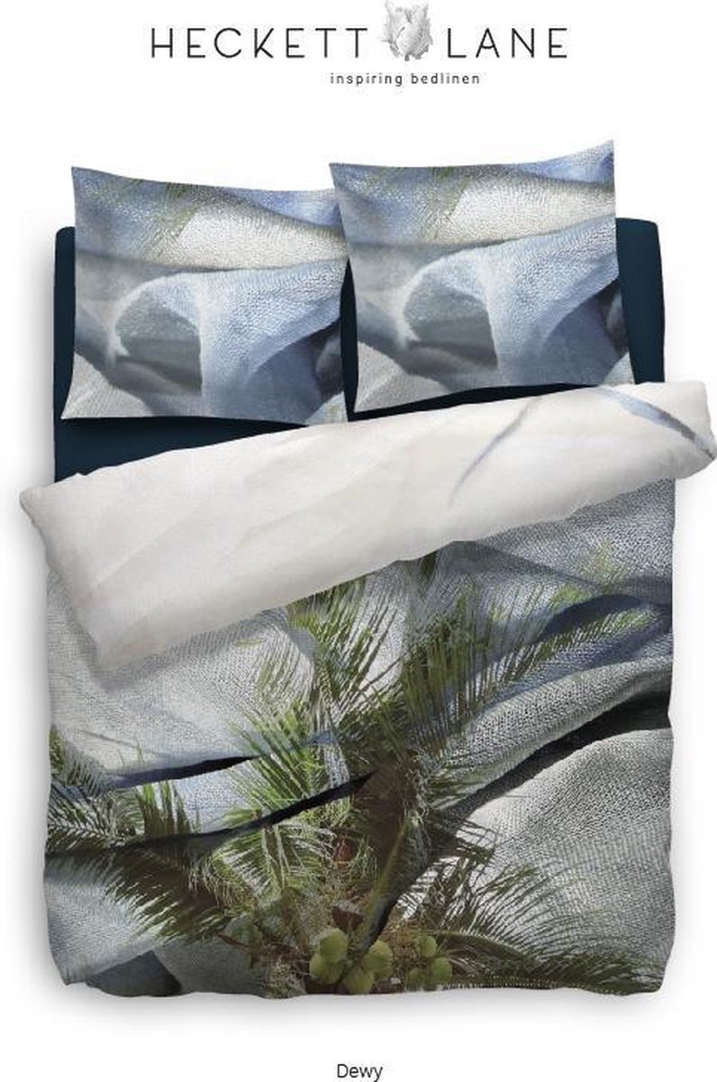 HNL Dewy Dekbedovertrek - Litsjumeaux XL - 260x200/220 cm - Blauw