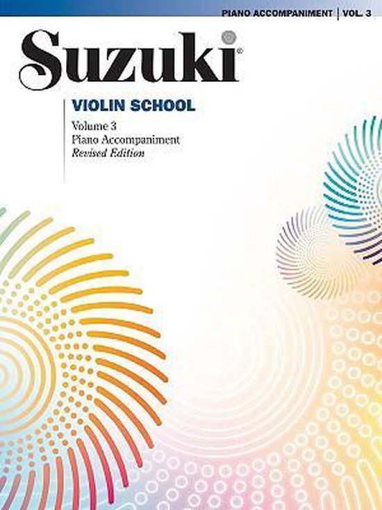 Livre Suzuki Violin School, Volume 3, Piano Accompaniment, Revised Edition en anglais.