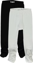 Dirkje Meisjes Leggings (2stuks) Zwart en Wit - Maat 98