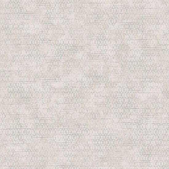 Couleurs geo beige/zilver hexagoon / lijnen (vliesbehang, zilver)