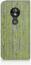 Motorola Moto E5 Play Standcase Hoesje Design Green Wood