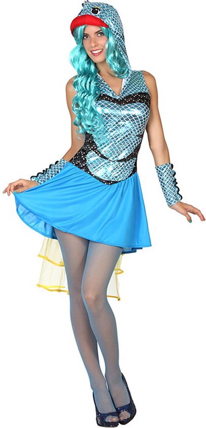 Blauwe vis kostuum voor vrouwen - Verkleedkleding - M/L | bol.com