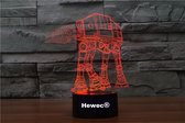 Hewec® Optische 3D illusie lamp Starwars Walker