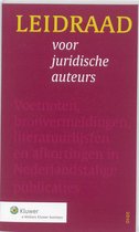 Boek cover Leidraad voor juridische auteurs van M.h. Bastiaans