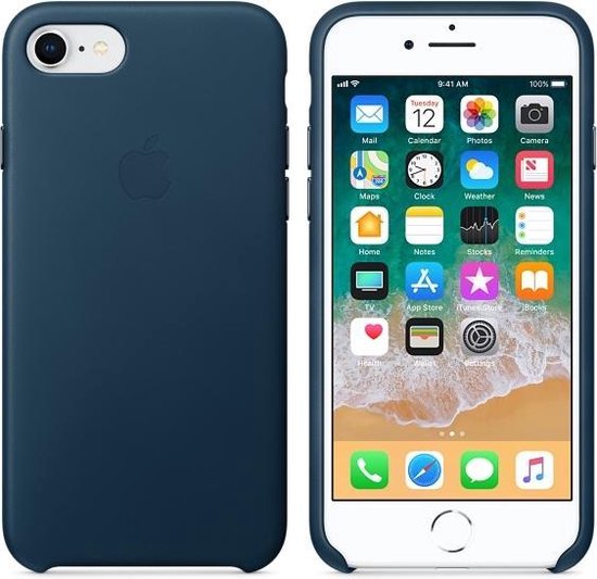 Symfonie Faial eerste Apple iPhone 7/8 leren hoesje - Blauw | bol.com