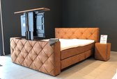 SleepNext HQ - Luxe Boxspring met TV Lift / 180x200cm / Relax Tan