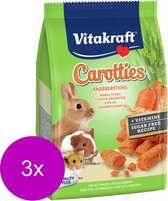 Vitakraft Carotties Knaagdier - Konijnensnack - Wortel - 3 x 50 g