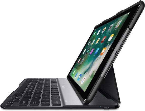 Belkin QWERTY tablethoes met toetsenbord voor de Apple iPad Air 1, iPad (2017) en iPad (2018) - Zwart
