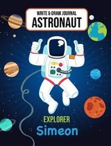 Write & Draw Journal Astronaut Explorer Simeon