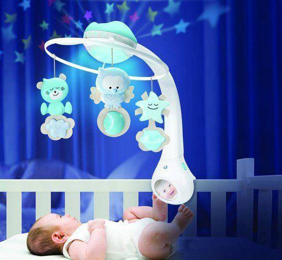 Infantino - Roze  - Bed mobiel, Box activity en Nachtlampje(met muziek) - Infantino