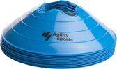 Agility Sports Markeringshoedjes (10 stuks) - Pionnen - Markeringspionnen - Afbakenpionnen - Blauw