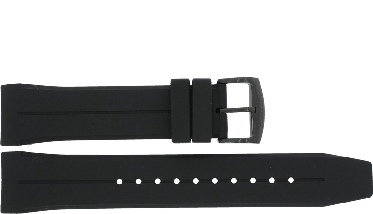 Horlogeband Citizen 59-R50158 / JZ1065-13E / JZ1065-05E Rubber Zwart 23mm |  bol.com