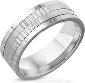 Amanto Ring Akif - 316L Staal - 8mm - Maat 63-20mm
