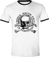 Uncharted 4 - Skull Ringer Mannen T-Shirt - Wit - XL