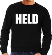 Held tekst sweater / trui zwart voor heren 2XL