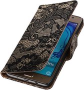 Samsung Galaxy On5 - Lace Zwart Booktype Wallet Hoesje