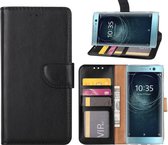 Portemonnee Boek Hoesje Sony Xperia XA2 Ultra - portemonnee book case met siliconen binnenkant - geschikt voor pasjes - Zwart