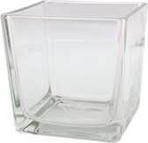 Accubak - 14 x 14 x 14 cm | Vase - Vaas - Glas