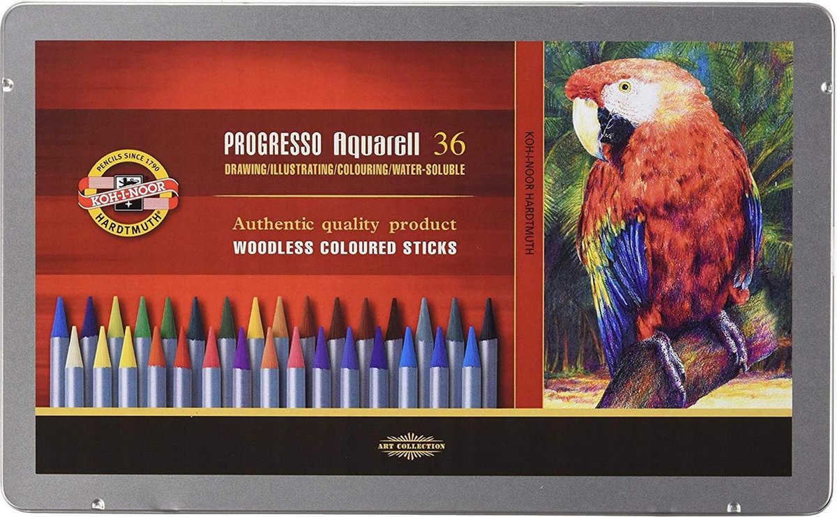KOH-I-NOOR Progresso Woodless Aquarell Coloured Pencil Set (Set of 36)